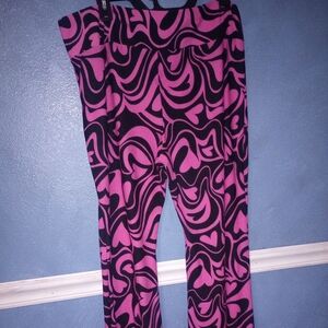 Pink and Black Swirl Pattern Pants